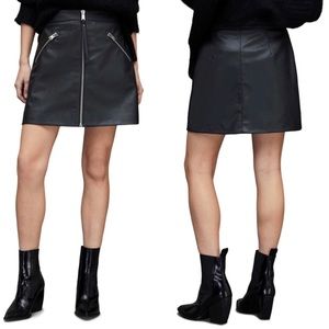 NWOT💝AllSaints Piper Faux Leather Miniskirt